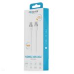 Câble de Charge Rapide Flexible - USB-C vers USB-C - 2m 100W - Blanc - Forever