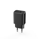 Adaptateur chargeur secteur ultra rapide 1xType C + 1xUSB - 20W - Noir - Setty – Image 2