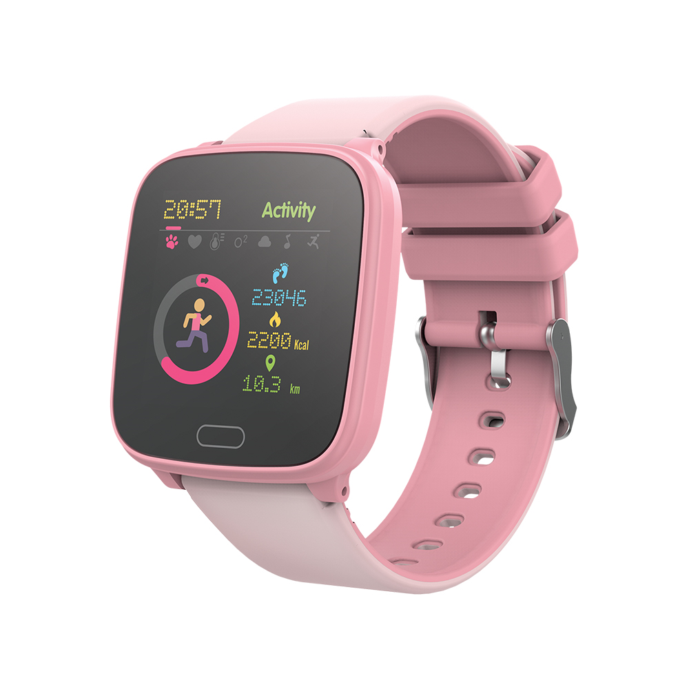 jw-100-rose-1_202071317849_large Montre connectée bluetooth enfant - Kids Watch JW-100 - IGO - Rose - Forever – Image 1