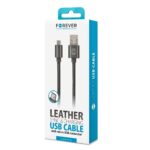 Câble de Charge et Synchro - USB vers Micro USB - Leather - Forever