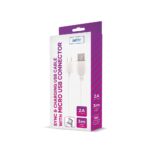 Câble de Charge et Synchro - Micro USB - 3 mètres - Blanc - Setty
