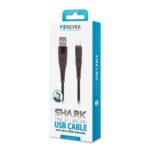 Câble de Charge et Synchro - USB vers Micro USB - Shark - Noir - Forever