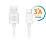 Câble de Charge et Synchro rapide - USB vers Type C - 3A - Blanc - Forever – Image 2