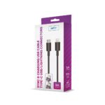 Câble de Charge et Synchro - USB-C-Lightning - 1 mètre 3A - Noir - Setty