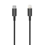 Câble de Charge et Synchro - USB-C-Lightning - 1 mètre 3A - Noir - Setty – Image 2