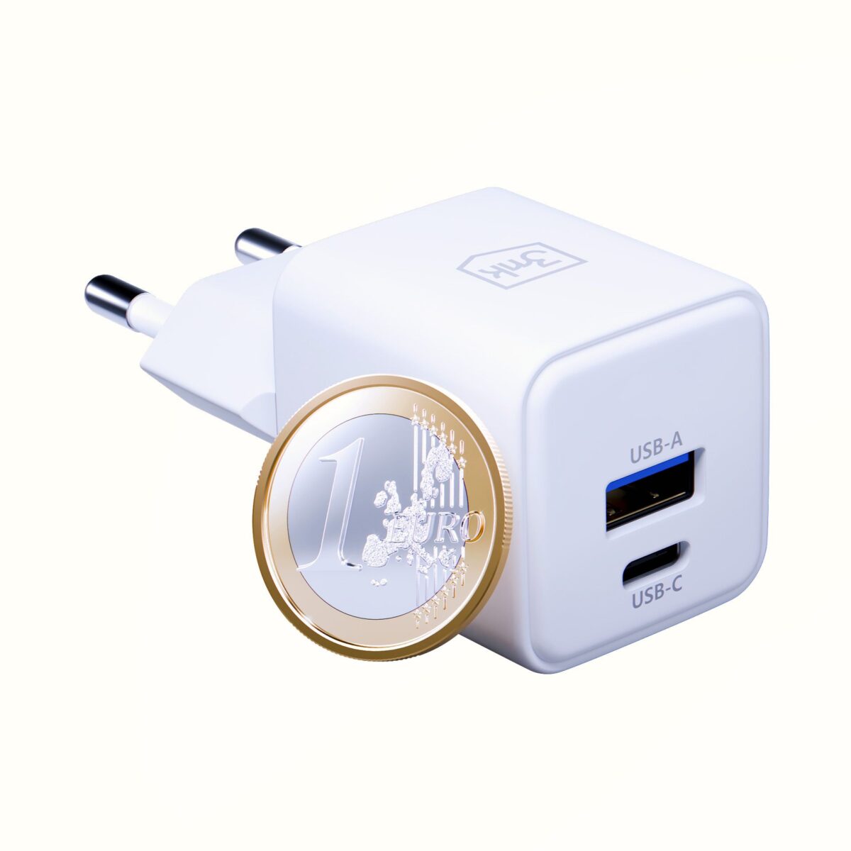 Chargeur Secteur 1xUSB 1xUSB-C 20W - Hyper GaN Charger QC4+PD - 3mk – Image 2