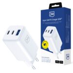 Chargeur Secteur 1xUSB 2xUSB-C 65W - Hyper GaN PD Charger - 3mk