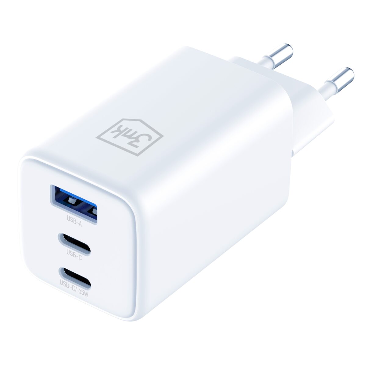 Chargeur Secteur 1xUSB 2xUSB-C 65W - Hyper GaN PD Charger - 3mk – Image 2