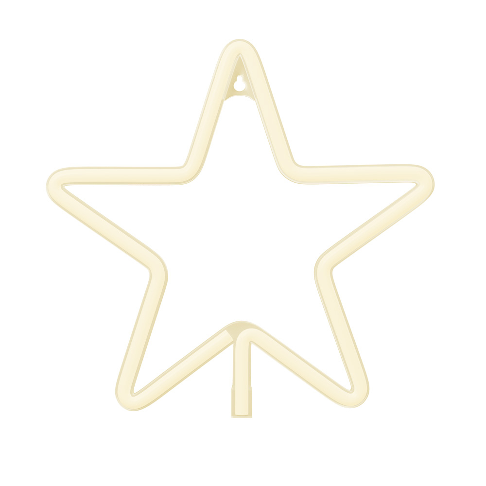 421338_oryg_202531120179_large-1.jpg Néon LED mural - Etoile blanche – Image 1