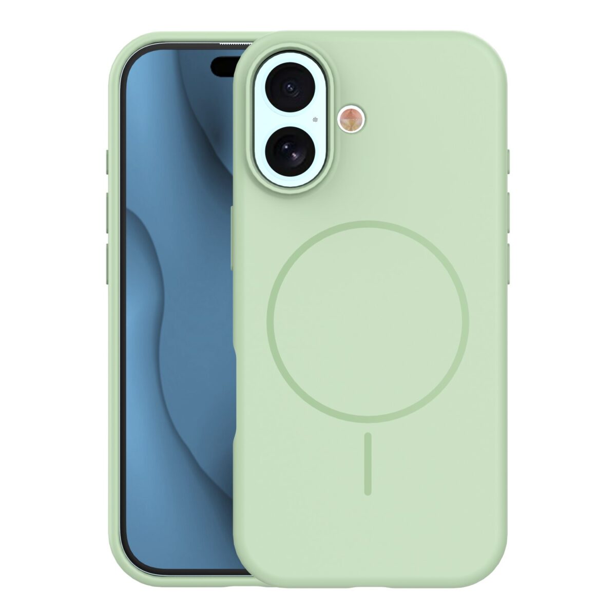 Apple iPhone 17 – Coque Silicone MagSafe SlimRing – Vert - Phonit – Image 1