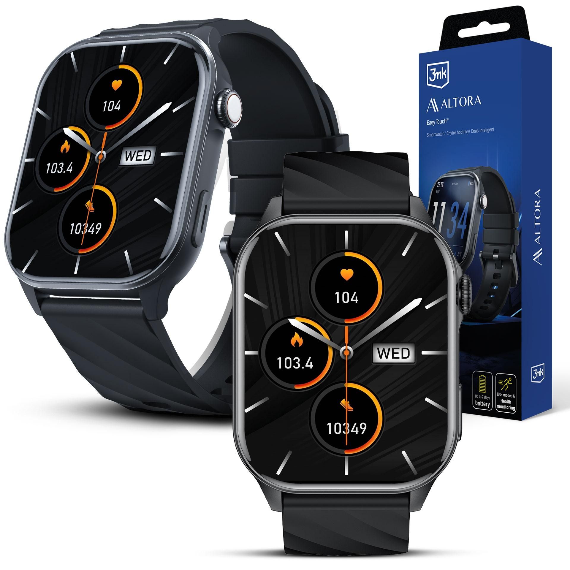 altora-montre-3mk-v2-1 Montre Connectée Bluetooth - Smartwatch Altora Easy Touch - 3mk – Image 1