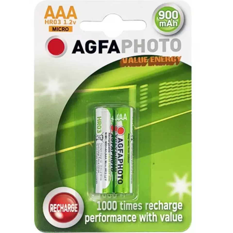 500570990014 Pile rechargeable pour DECT - 2x AAA 900mah - Agfaphoto – Image 1