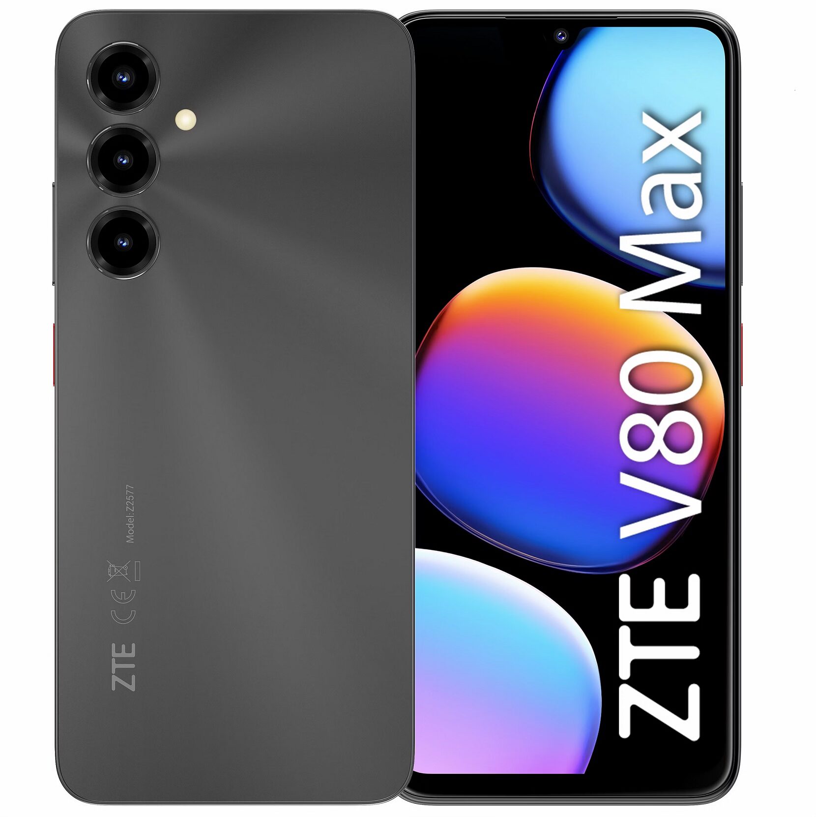 zte-v80-max-1 ZTE Blade V80 Max 4G 128GB - Noir + Coque Transparente Incluse – Image 1